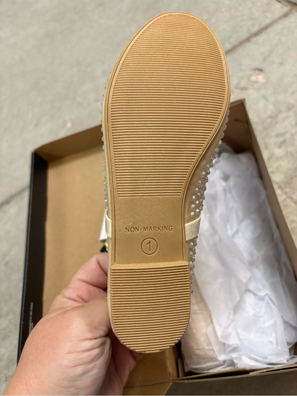 Art Class Beige Rhinestone Ballet Flat - Picture 4 of 6